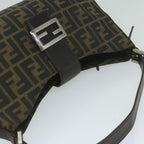 FENDI Zucca Canvas Mamma Baguette Shoulder Bag Brownbs10329