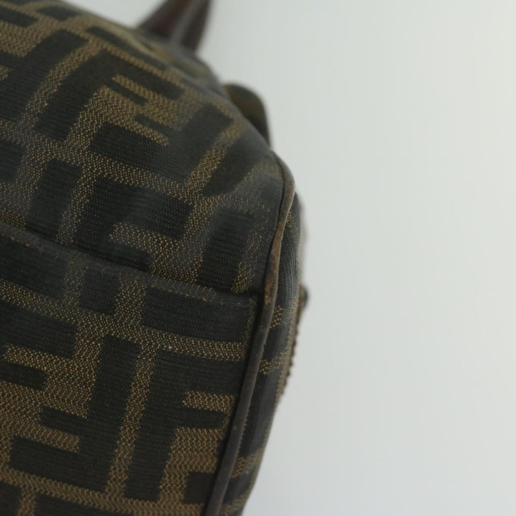 FENDI Zucca Canvas Hand Bag Black Brownbs10335