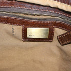 FENDI Zucca Canvas Hand Bag Black Brownbs10335