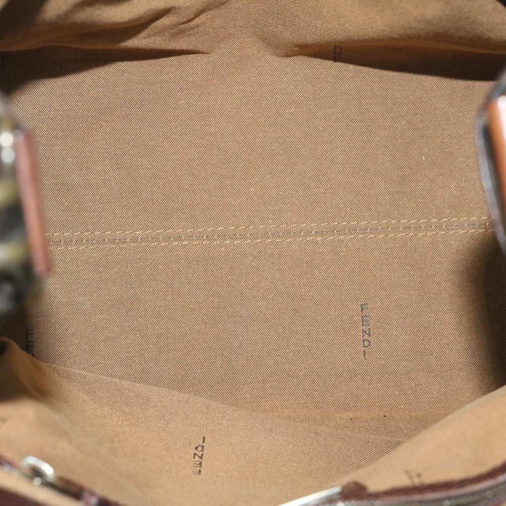 FENDI Zucca Canvas Hand Bag Black Brownbs10335