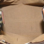 FENDI Zucca Canvas Hand Bag Black Brownbs10335