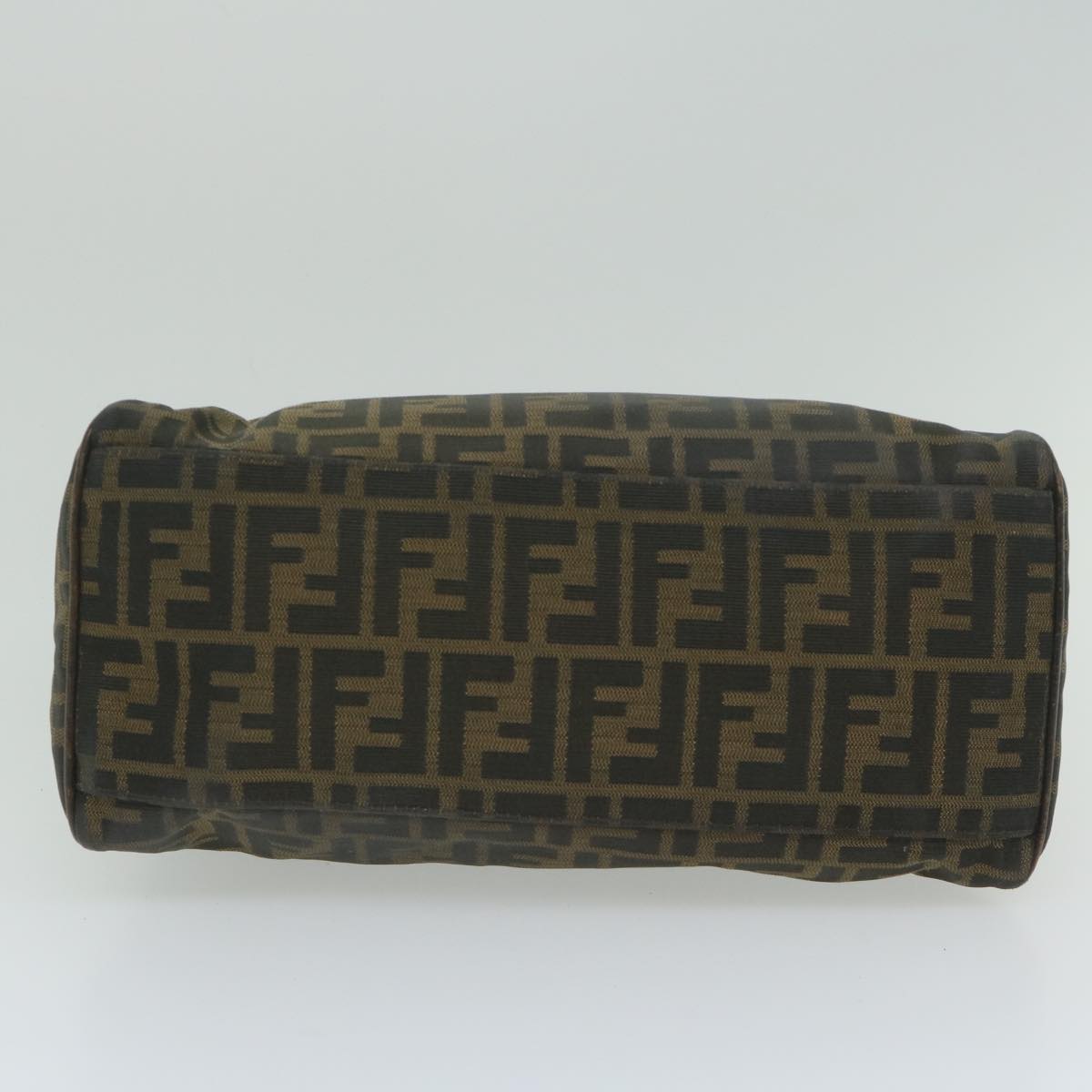 FENDI Zucca Canvas Hand Bag Black Brownbs10335