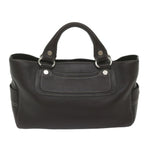 CELINE Hand Bag Leather Brown  10411