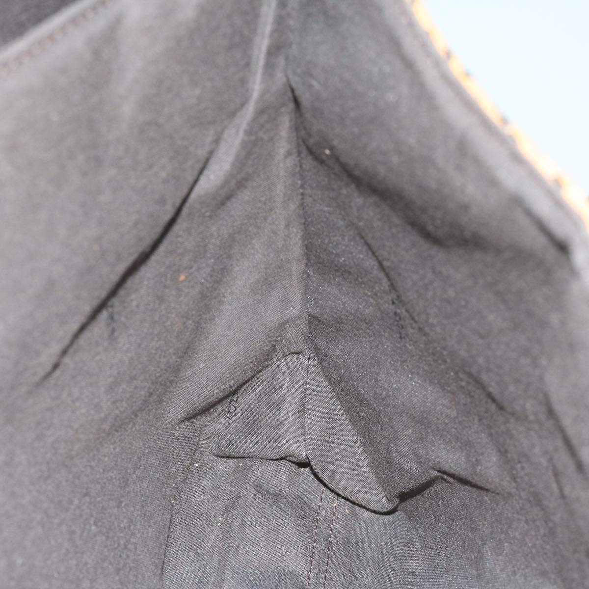 FENDI Mamma Baguette Shoulder Bag Leather Brownbs10413