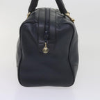 CELINE Hand Bag Leather Navy  10419