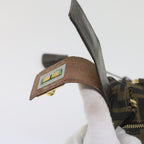 FENDI Zucca Canvas Hand Bag Black Brownbs10443