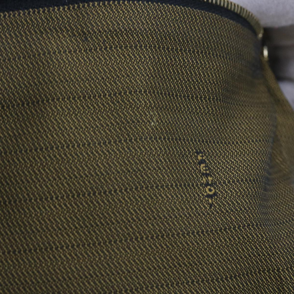 FENDI Zucca Canvas Hand Bag Black Brownbs10443