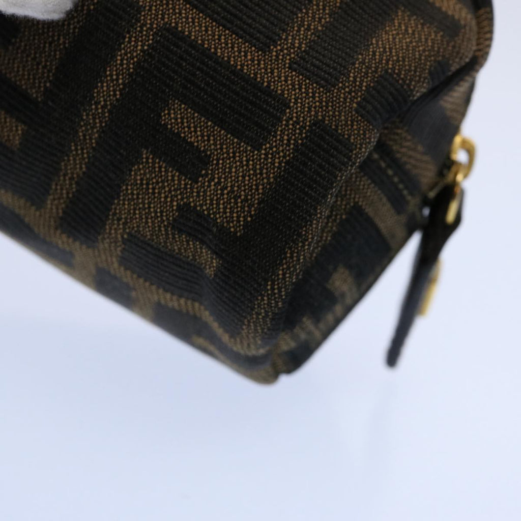 FENDI Zucca Canvas Pouch Black Brownbs10444