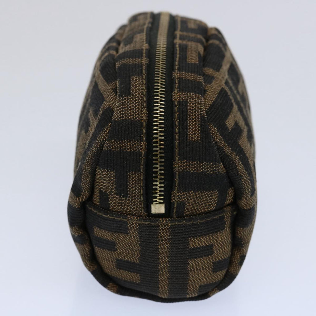 FENDI Zucca Canvas Pouch Black Brownbs10444