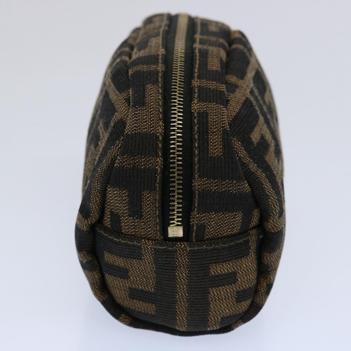 FENDI Zucca Canvas Pouch Black Brownbs10444