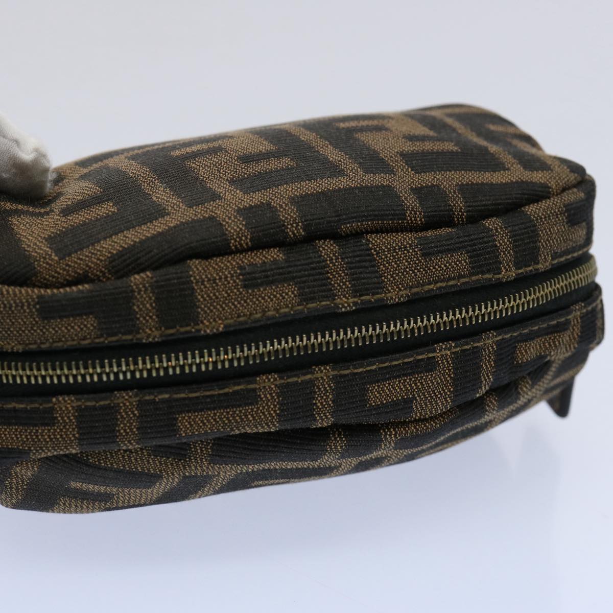 FENDI Zucca Canvas Pouch Black Brownbs10444