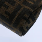 FENDI Zucca Canvas Pouch Black Brownbs10444