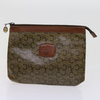 CELINE Macadam Canvas Clutch Bag Coated Canvas 4Set Beige Brown  10462