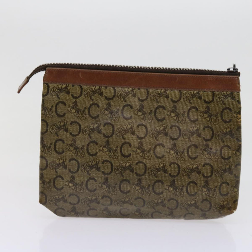 CELINE Macadam Canvas Clutch Bag Coated Canvas 4Set Beige Brown  10462