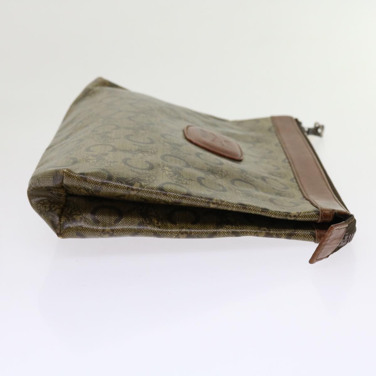 CELINE Macadam Canvas Clutch Bag Coated Canvas 4Set Beige Brown  10462