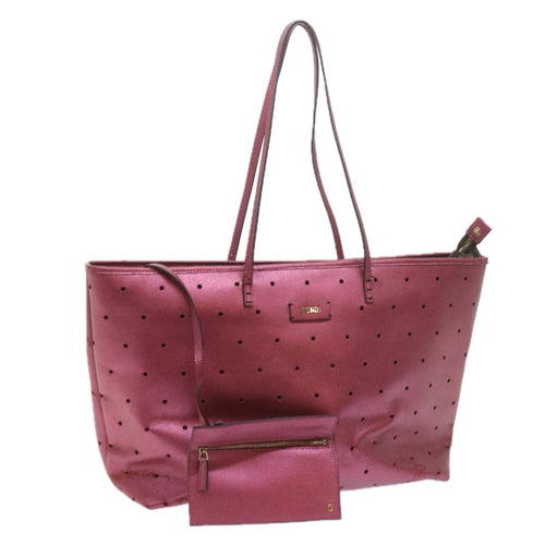 FENDI Tote Bag PVC Leather Pinkbs10480