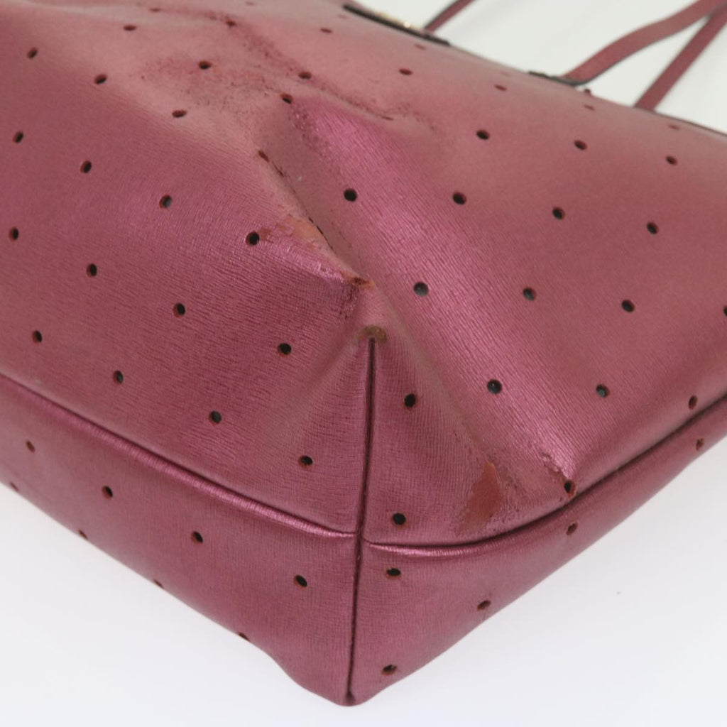 FENDI Tote Bag PVC Leather Pinkbs10480