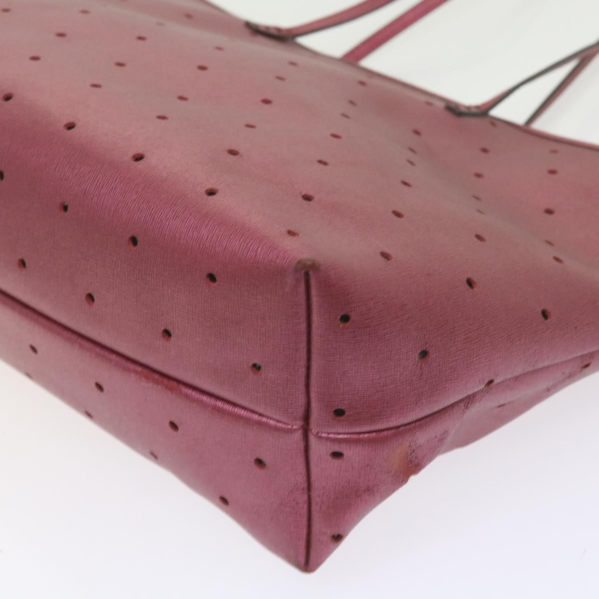 FENDI Tote Bag PVC Leather Pinkbs10480