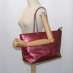 FENDI Tote Bag PVC Leather Pinkbs10480