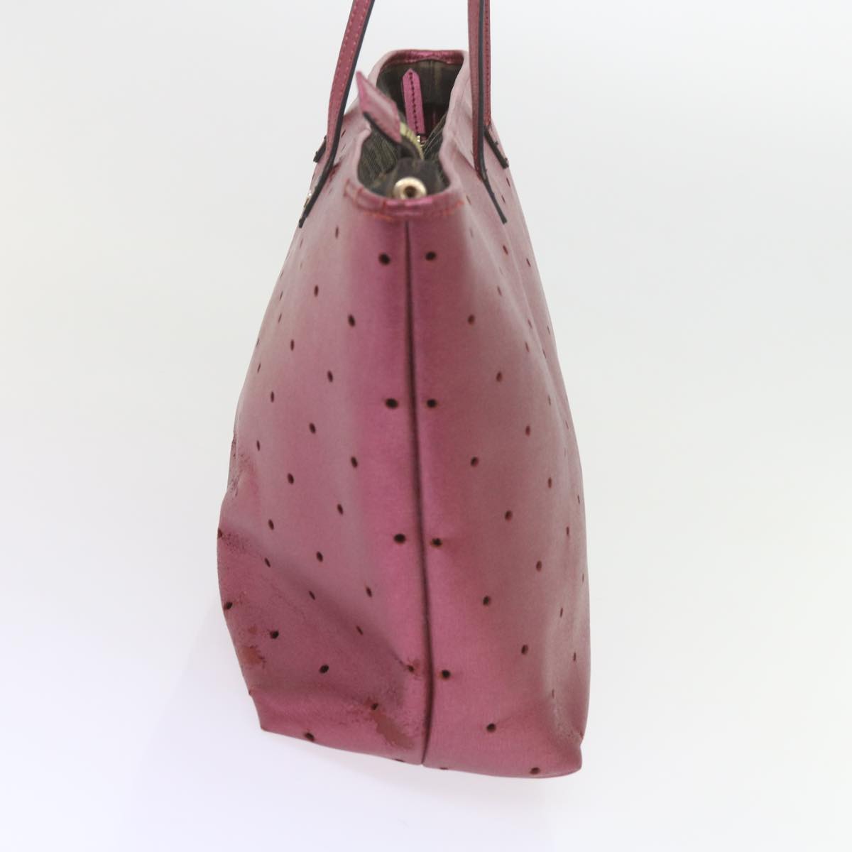 FENDI Tote Bag PVC Leather Pinkbs10480