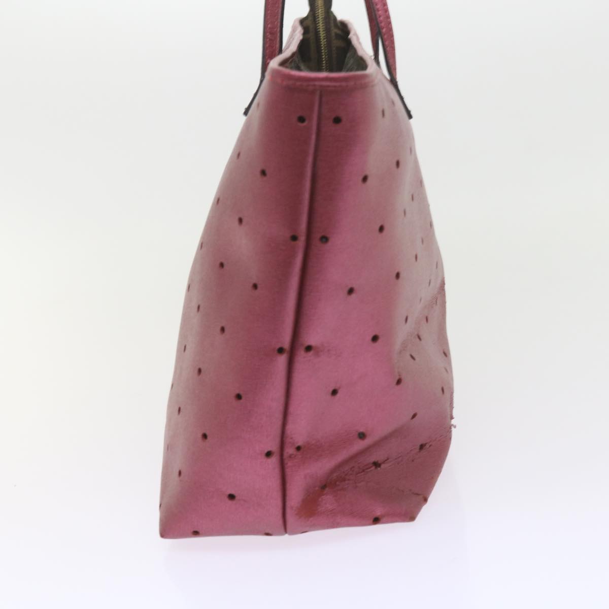 FENDI Tote Bag PVC Leather Pinkbs10480