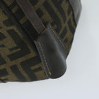 FENDI Zucca Canvas Hand Bag Black Brownbs10526