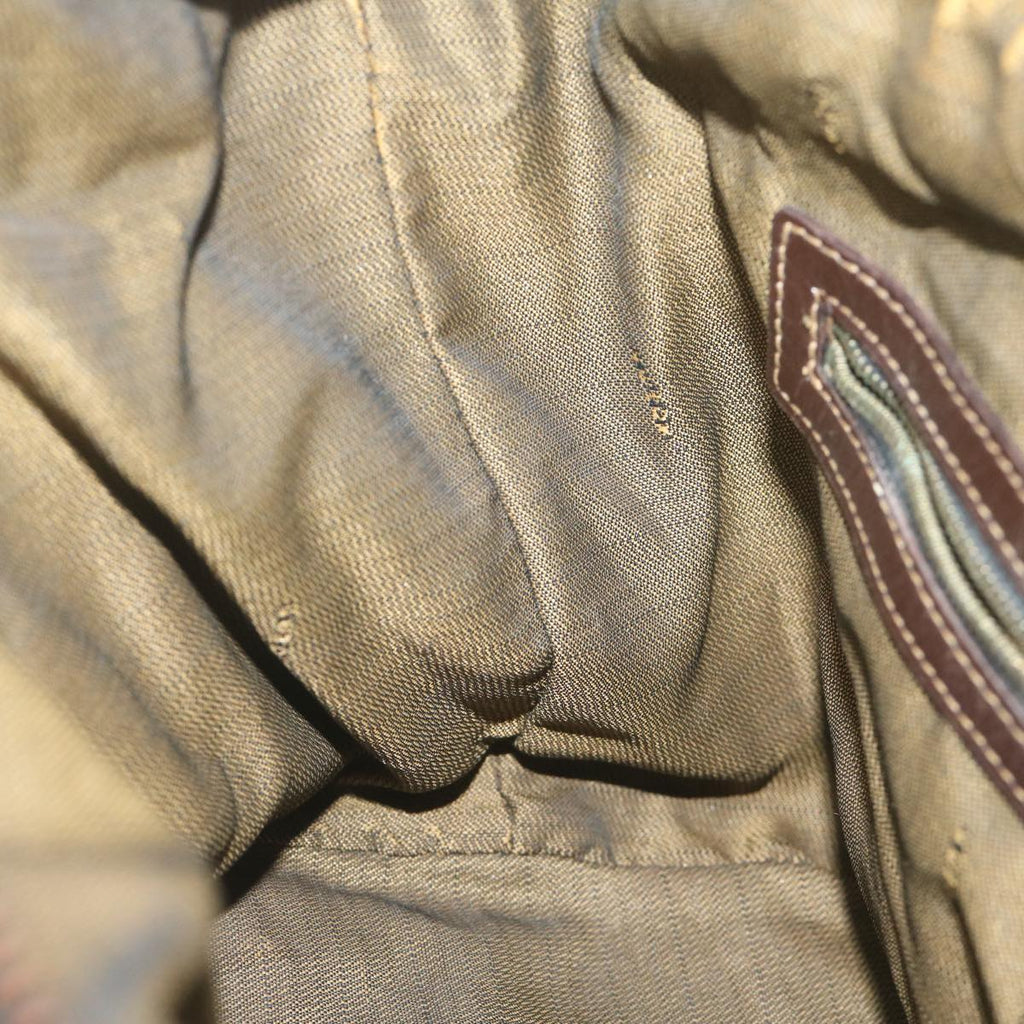 FENDI Zucca Canvas Hand Bag Black Brownbs10526