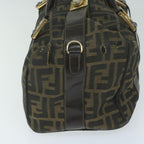 FENDI Zucca Canvas Hand Bag Black Brownbs10526