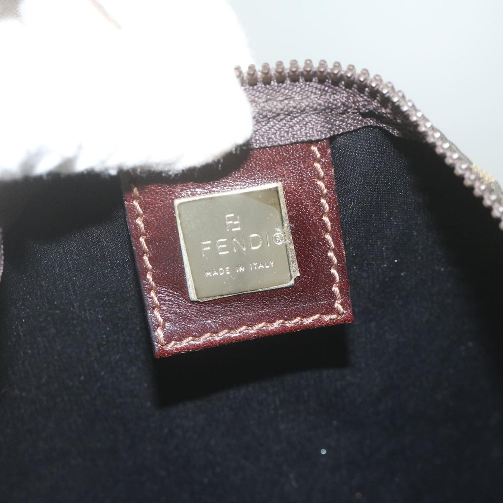 FENDI Zucca Canvas Shoulder Bag Black Brown 2119 26715 008bs10539