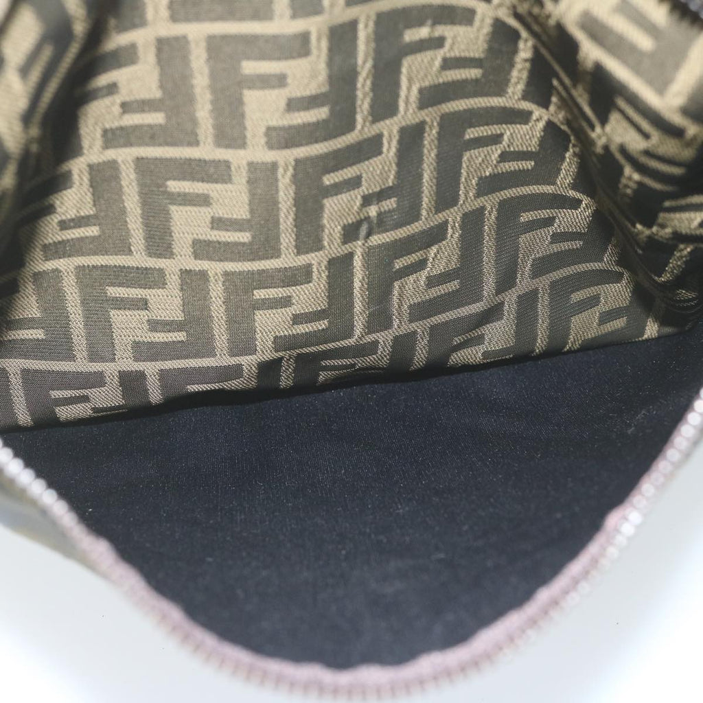 FENDI Zucca Canvas Shoulder Bag Black Brown 2119 26715 008bs10539