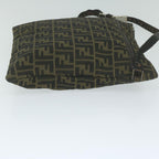 FENDI Zucca Canvas Shoulder Bag Black Brown 2119 26715 008bs10539