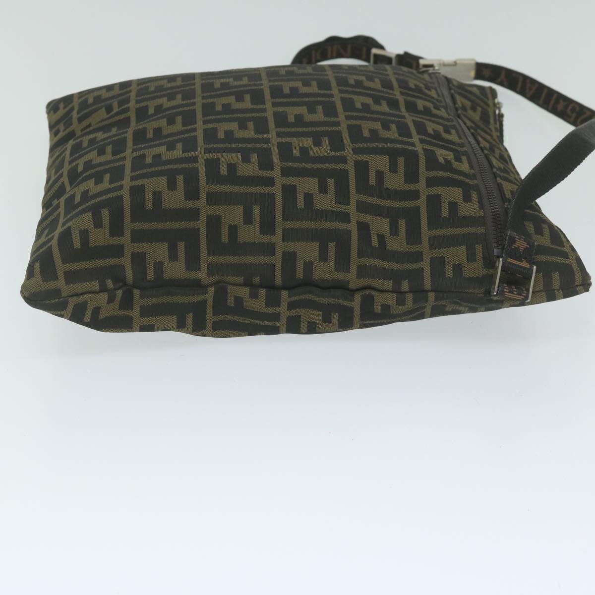 FENDI Zucca Canvas Shoulder Bag Black Brown 2119 26715 008bs10539