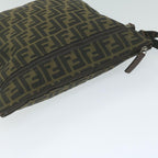FENDI Zucca Canvas Shoulder Bag Black Brown 2119 26715 008bs10539