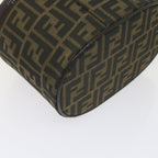 FENDI Zucca Canvas Vanity Cosmetic Pouch Black Brownbs10541