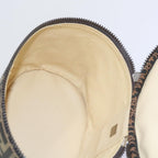 FENDI Zucca Canvas Vanity Cosmetic Pouch Black Brownbs10541