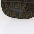 FENDI Zucca Canvas Vanity Cosmetic Pouch Black Brownbs10541