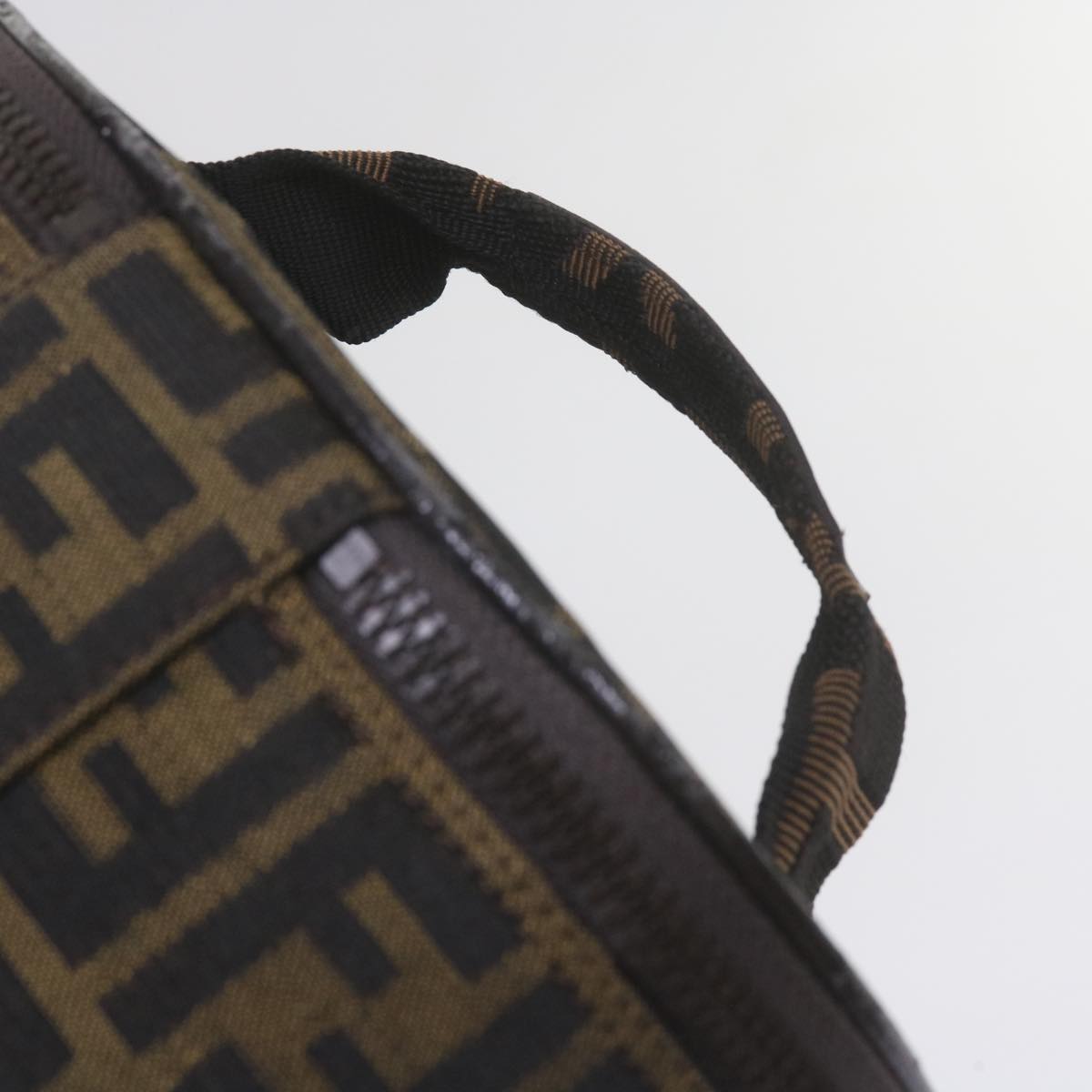 FENDI Zucca Canvas Vanity Cosmetic Pouch Black Brownbs10541