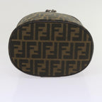 FENDI Zucca Canvas Vanity Cosmetic Pouch Black Brownbs10541