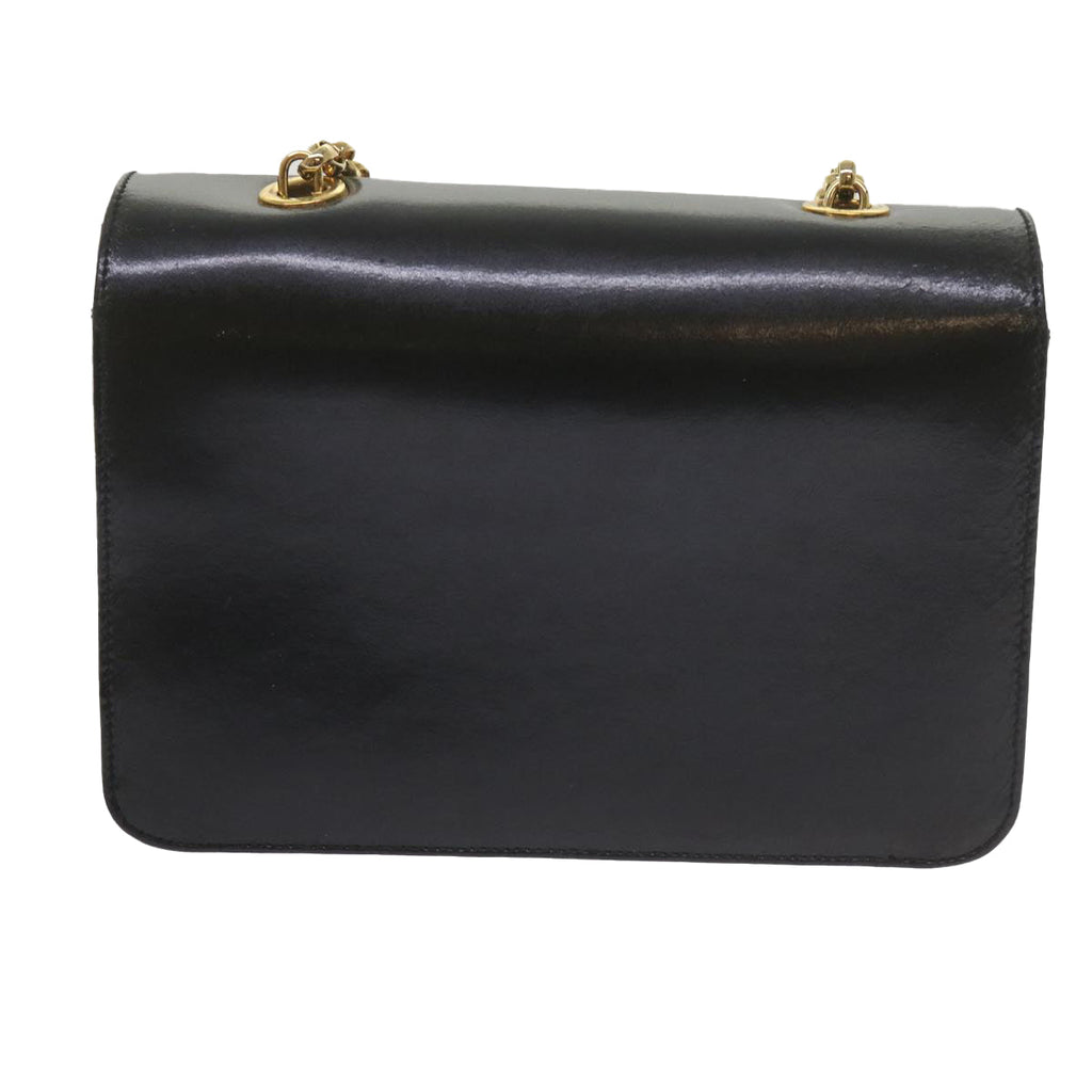Chloe Chain Shoulder Bag Leather Black bs10630