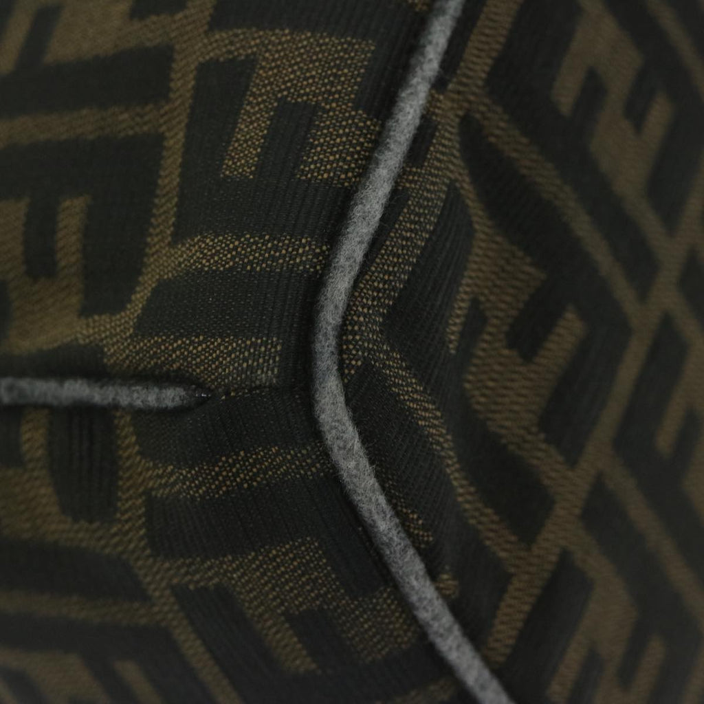 FENDI Zucca Canvas Hand Bag Black Brownbs10753