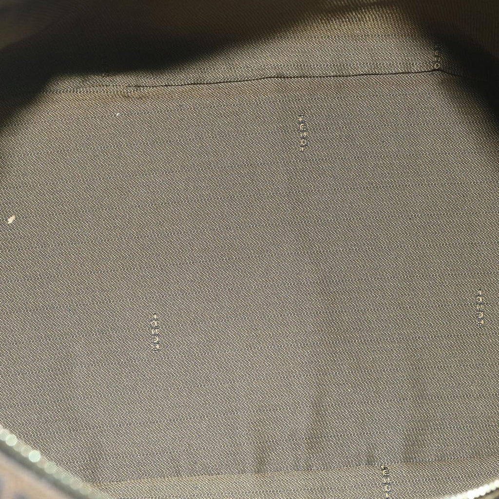 FENDI Zucca Canvas Hand Bag Black Brownbs10753