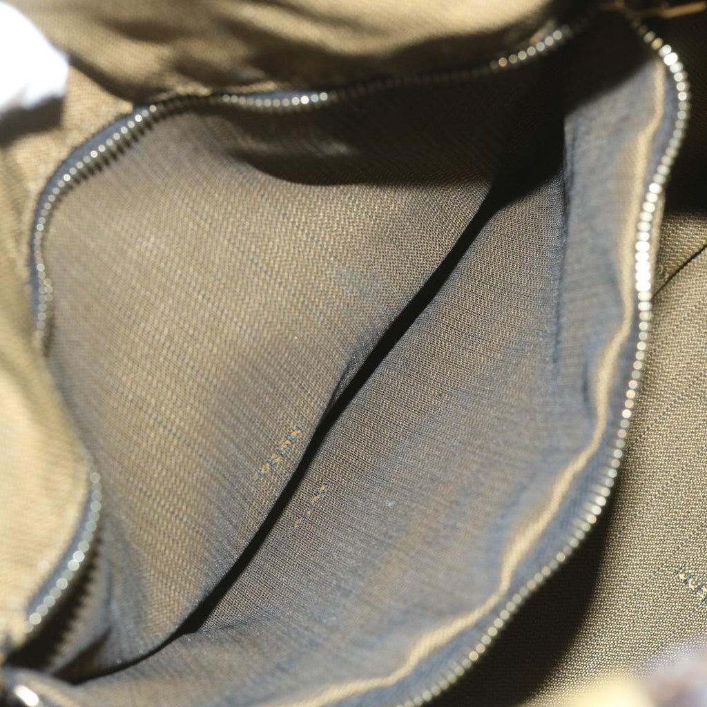 FENDI Zucca Canvas Hand Bag Black Brownbs10753