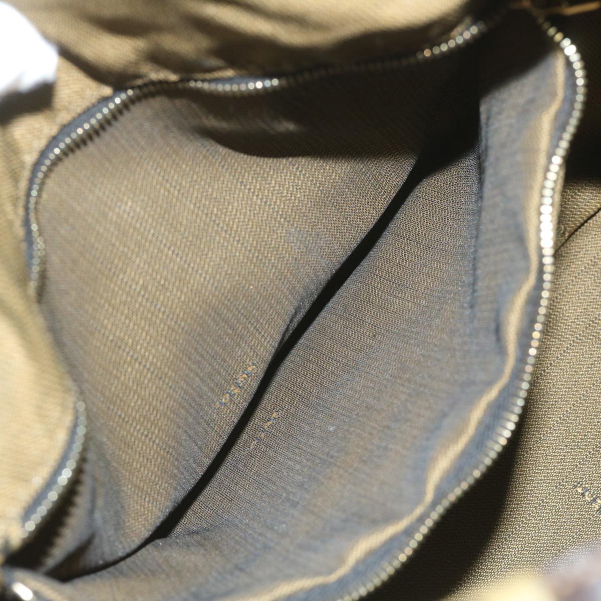 FENDI Zucca Canvas Hand Bag Black Brownbs10753