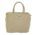PRADA Hand Bag Nylon Beige  bs10756