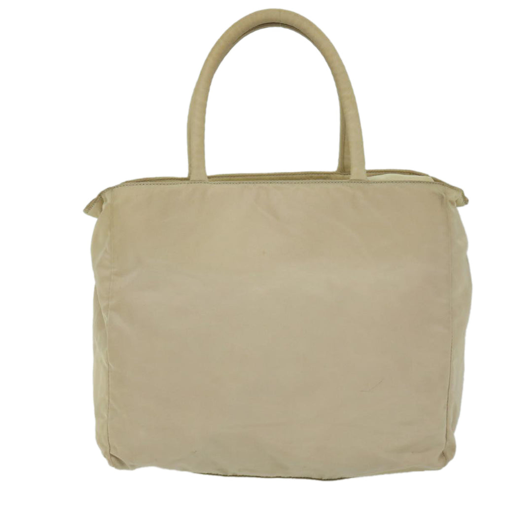 PRADA Hand Bag Nylon Beige  bs10756