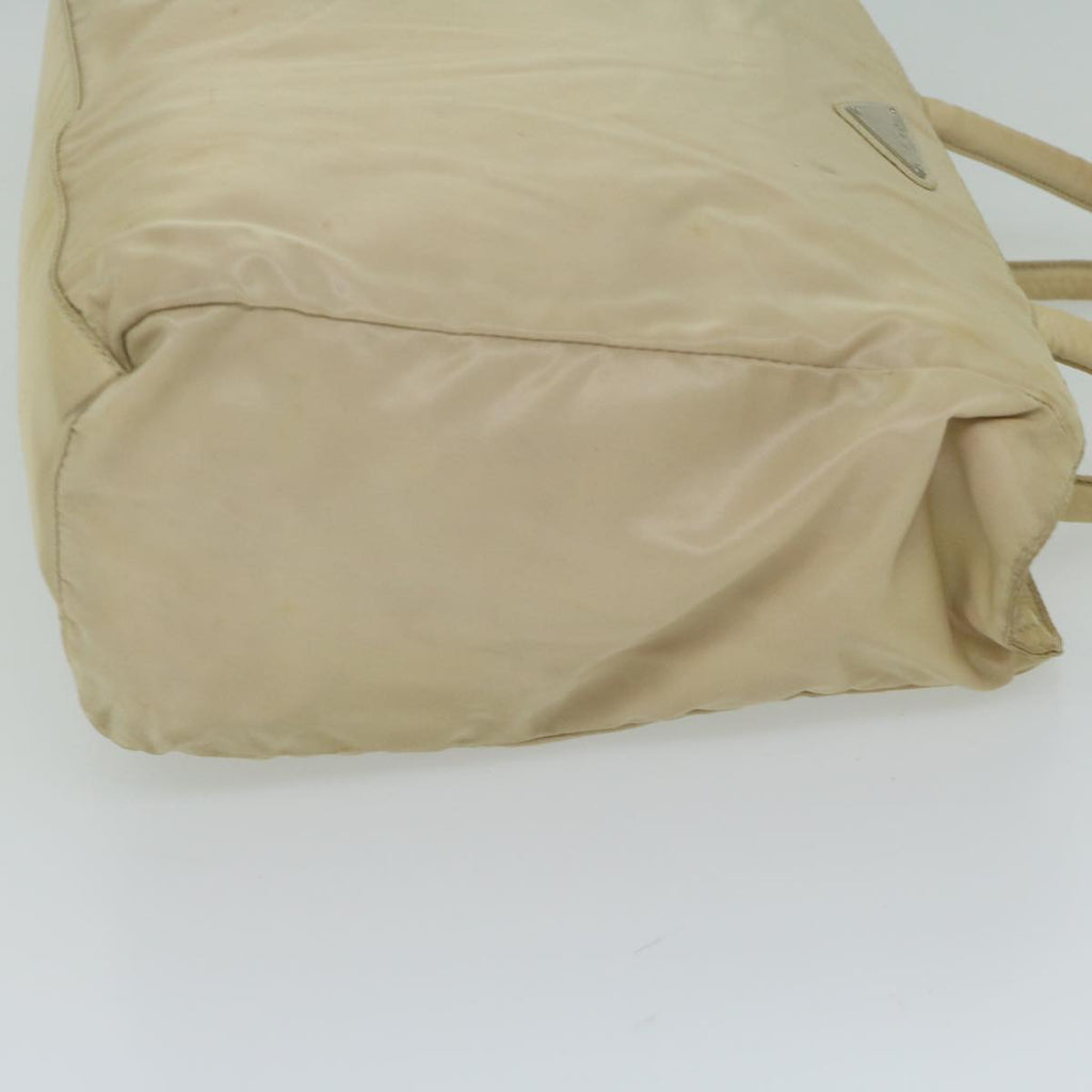 PRADA Hand Bag Nylon Beige  bs10756