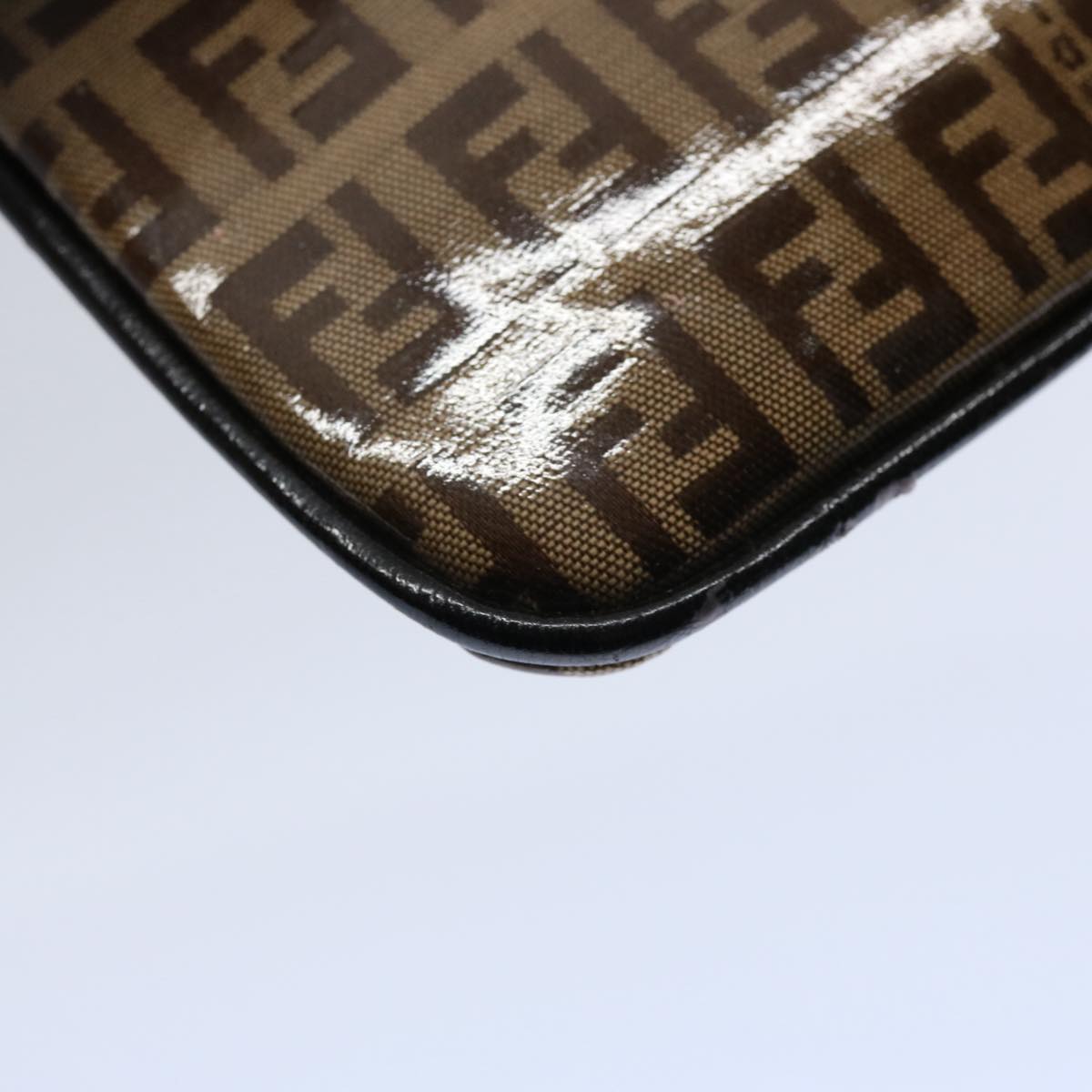 FENDI Zucchino Canvas Pouch Brownbs10758