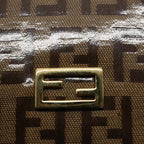 FENDI Zucchino Canvas Pouch Brownbs10758