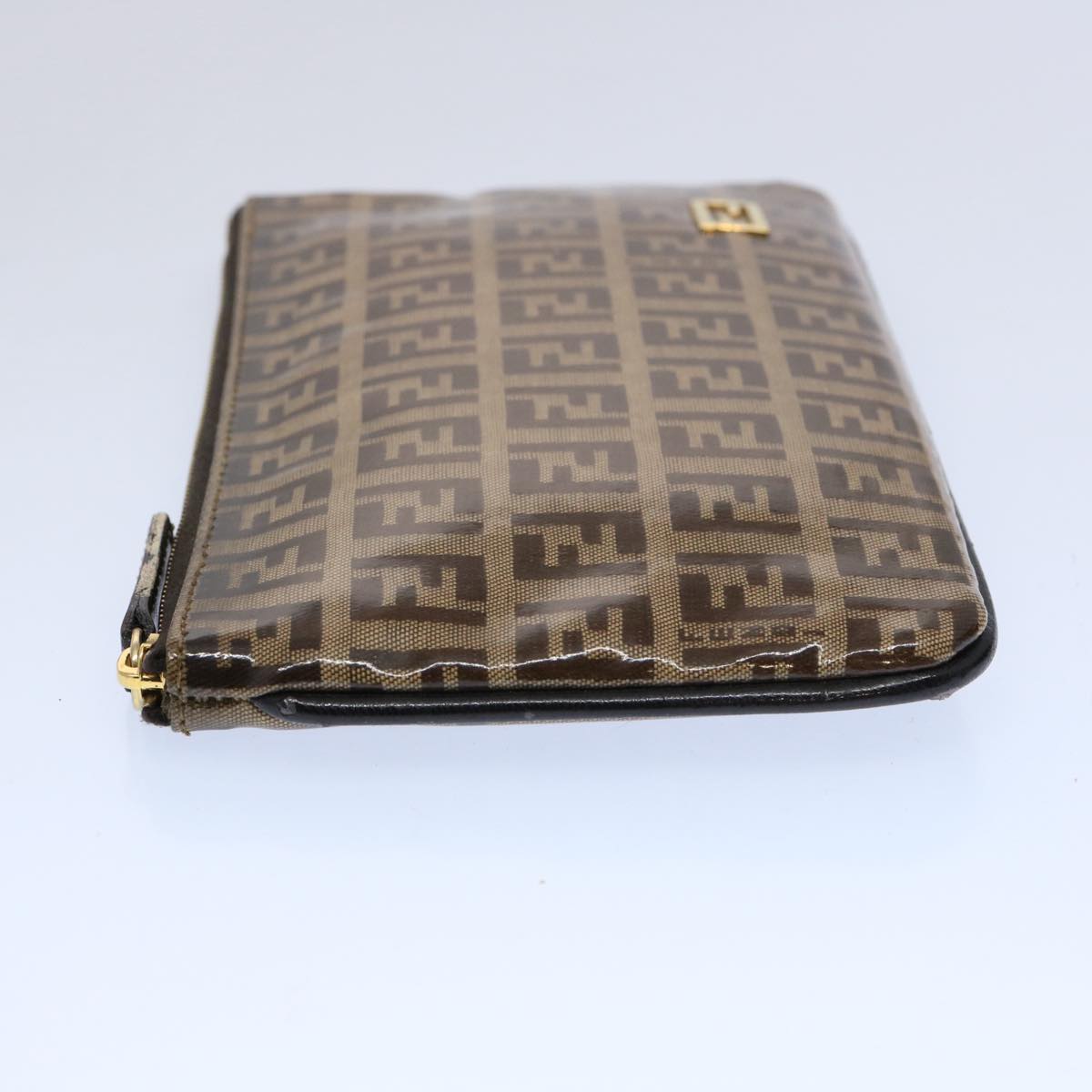 FENDI Zucchino Canvas Pouch Brownbs10758