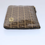 FENDI Zucchino Canvas Pouch Brownbs10758